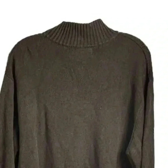U.S. Polo Assn. Men's 1/4 Zip Pullover Sweater Brown Size L Long Sleeve - Picture 9 of 13